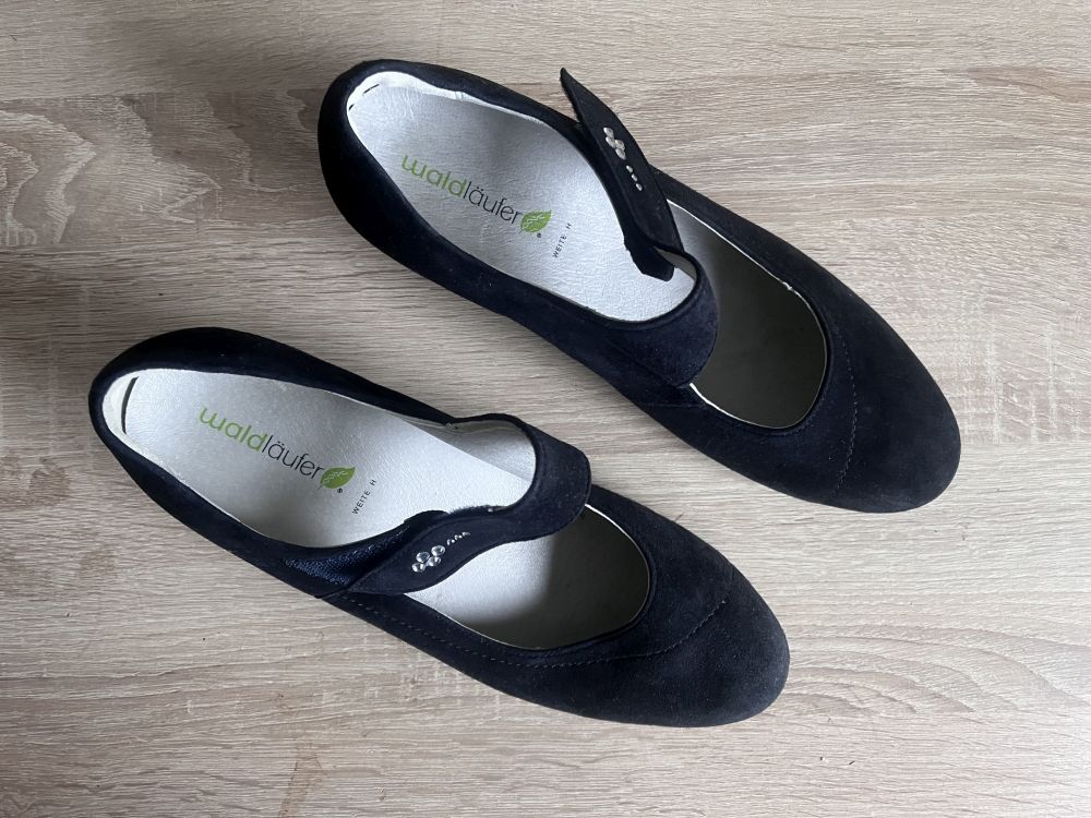 Waldläufer Schuhe Pumps Damen blau Wildleder Größe 7,5